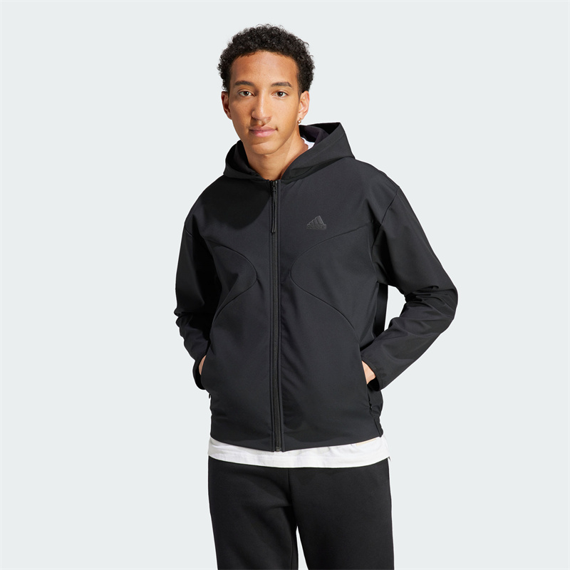 Adidas/阿迪达斯正品男子运动休闲宽松连帽夹克外套IJ6092
