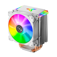乔思伯CR1400  电脑CPU散热器四热管白色ARGB风冷塔式9CM风扇1700