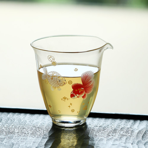 金玉满堂悟意公道杯耐热透明玻璃分茶器匀杯高端加厚茶海功夫茶具