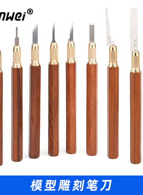 木工实木雕刻笔带盖合金刀尖手账高达模型工具手工刻刀裁纸ganwei