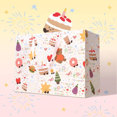 jelycat礼品袋送礼装玩偶袋精致大容量生日礼袋可爱手提袋包装袋