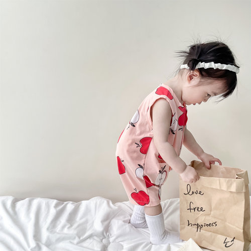 婴儿连体衣无袖薄款衣服