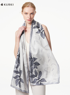 MARJAKURKI玛丽亚古琦真丝丝巾妈妈款高级感礼盒桑蚕丝围巾披肩女