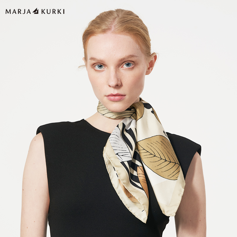 MARJAKURKI玛丽亚古琦真丝丝巾中方巾女头巾围巾小披肩送妈妈礼盒