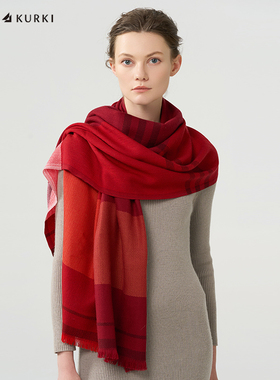 MARJAKURKI玛丽亚古琦羊毛围巾女冬季妈妈针织披肩外搭高级感礼盒