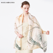 MARJAKURKI玛丽亚古琦春夏新款 真丝丝巾女高级感礼盒装 桑蚕丝围巾