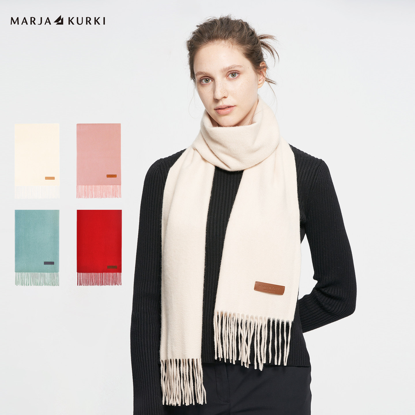 MARJAKURKI玛丽亚古琦山羊绒围巾女生日礼物高级感红色围巾女冬季,服饰配件/皮带/帽子/围巾,围巾/丝巾/披肩,淘宝优惠券,粉丝福利购,淘宝优惠卷