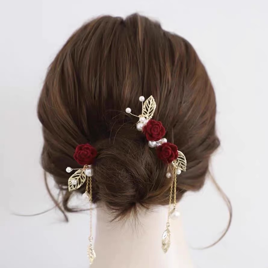 新中式百搭流苏发簪古风汉服