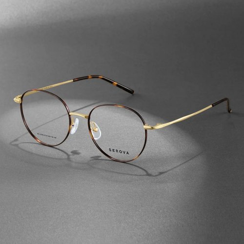 新款SEROVA施洛华SL1230文艺玳瑁原框架全框细边框男女适配清新
