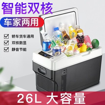 车载迷你小冰箱小型家用冷藏寝室宿舍制冷车家两用租房冷热箱20L