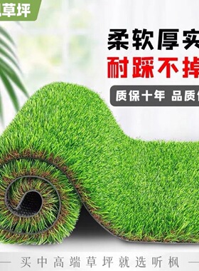 仿真草坪阳台户外加厚绿色室外露天地毯塑料人造人工假草皮地垫子