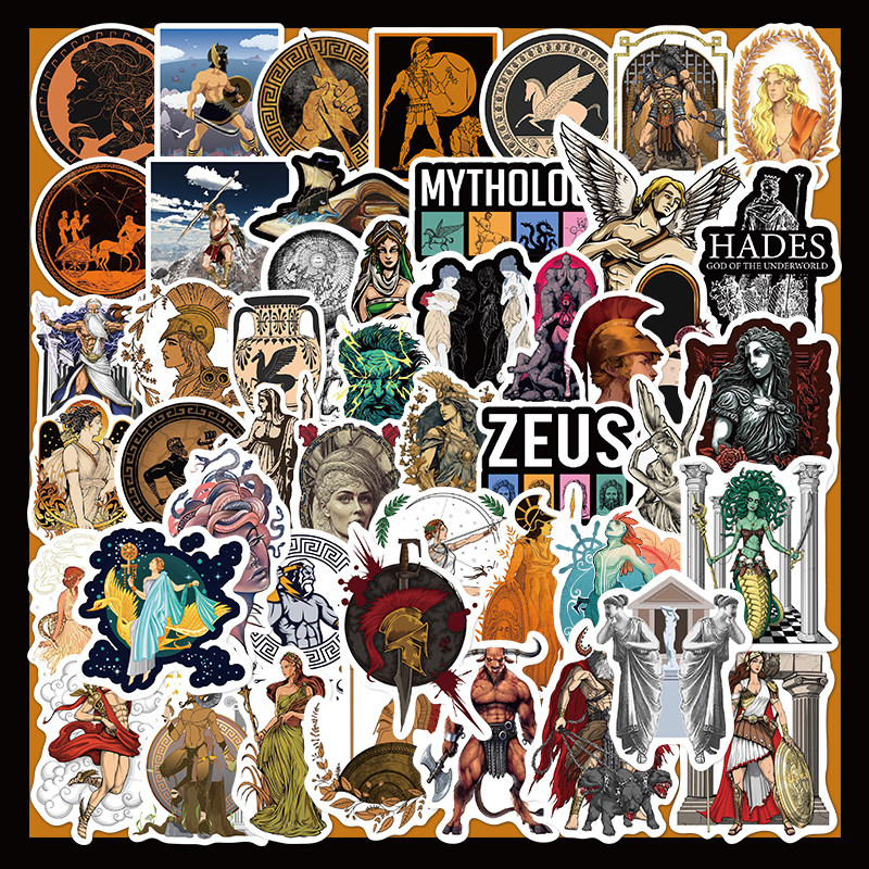欧式复古希腊神话美学贴纸宙斯杜美莎人物电脑ipad手机笔记本贴画,3C数码配件,笔记本炫彩贴,淘宝优惠券,粉丝福利购,淘宝优惠卷