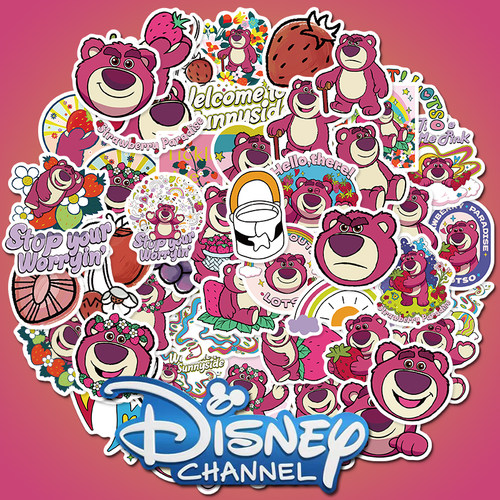 迪士尼正版授权lotso草莓熊贴纸笔记本手机电脑ipad水杯防水贴画