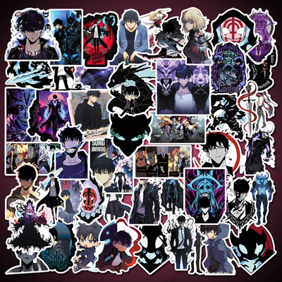 100张动漫我独自升级贴纸solo leveling周边贴画电脑ipad手机防水