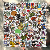 120张卡通怪物猎人monster hunter贴纸掌机手机电脑ipad防水贴画