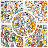 and 卡通正版 授权猫和老鼠tom jerry贴纸手机电脑ipad行李箱防水