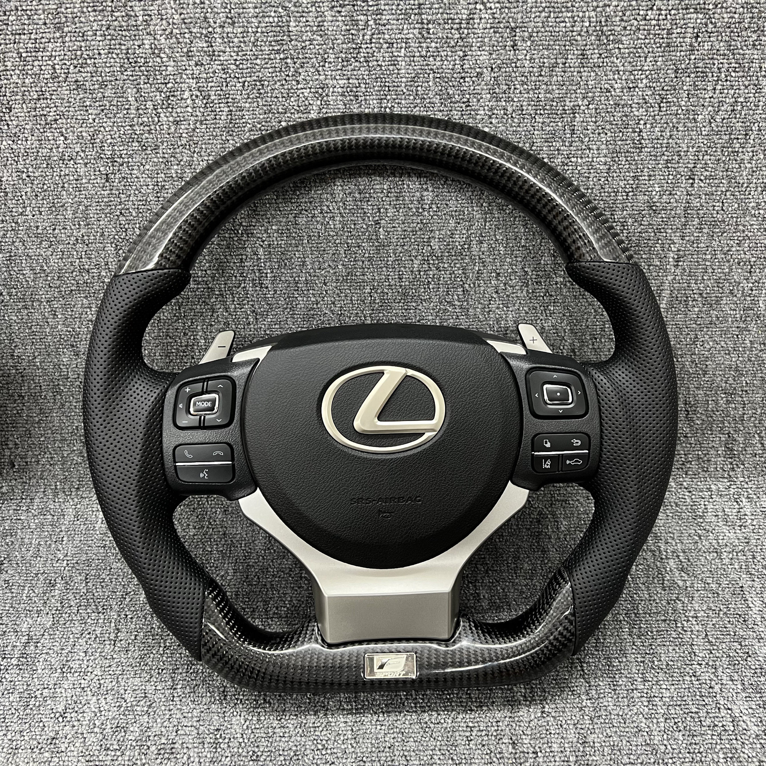 适用丰田皇冠锐志改装雷克萨斯IS RCF sport碳纤维小径方向盘总成