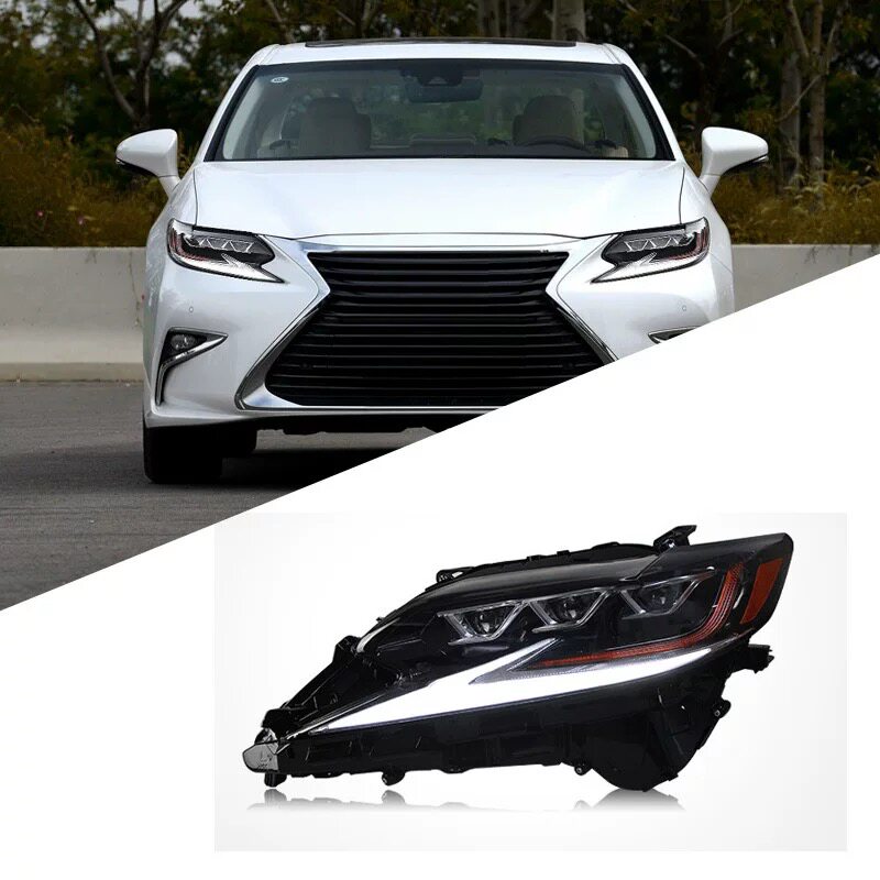 适用15-17款雷克萨斯ES200250 300改装三眼矩阵LED透镜前大灯总成