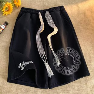 夏季 短裤 新款 宽松潮流五分裤 加肥加大码 胖子休闲运动男生中裤 男士