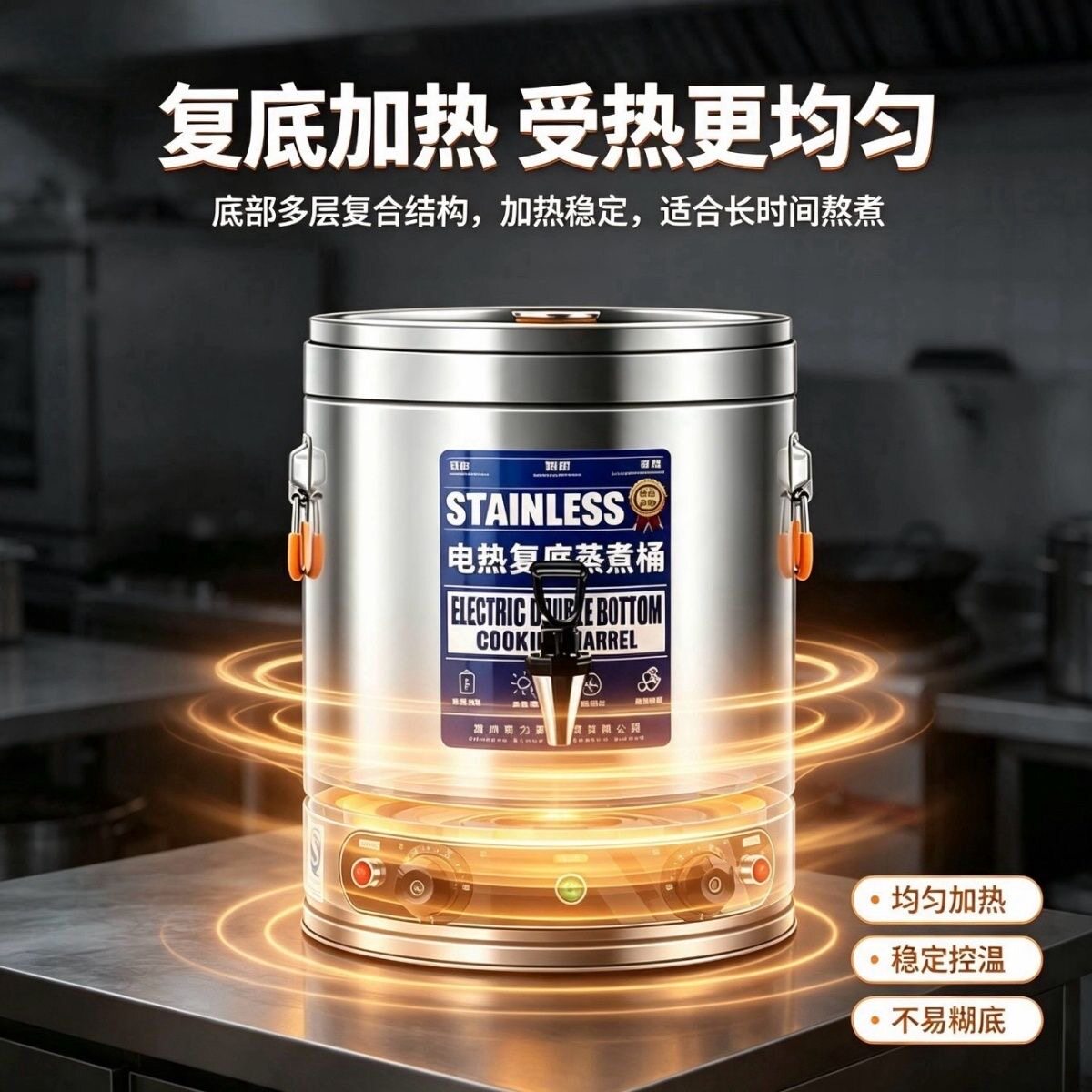 304不锈钢汤锅家用煲汤锅煮面锅燃气灶电磁炉专用一体成型煮汤锅