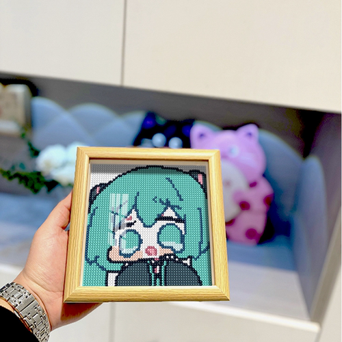 初音未来钻石画Q版手工礼物钻石贴画diy周边新款可爱简单装饰摆件