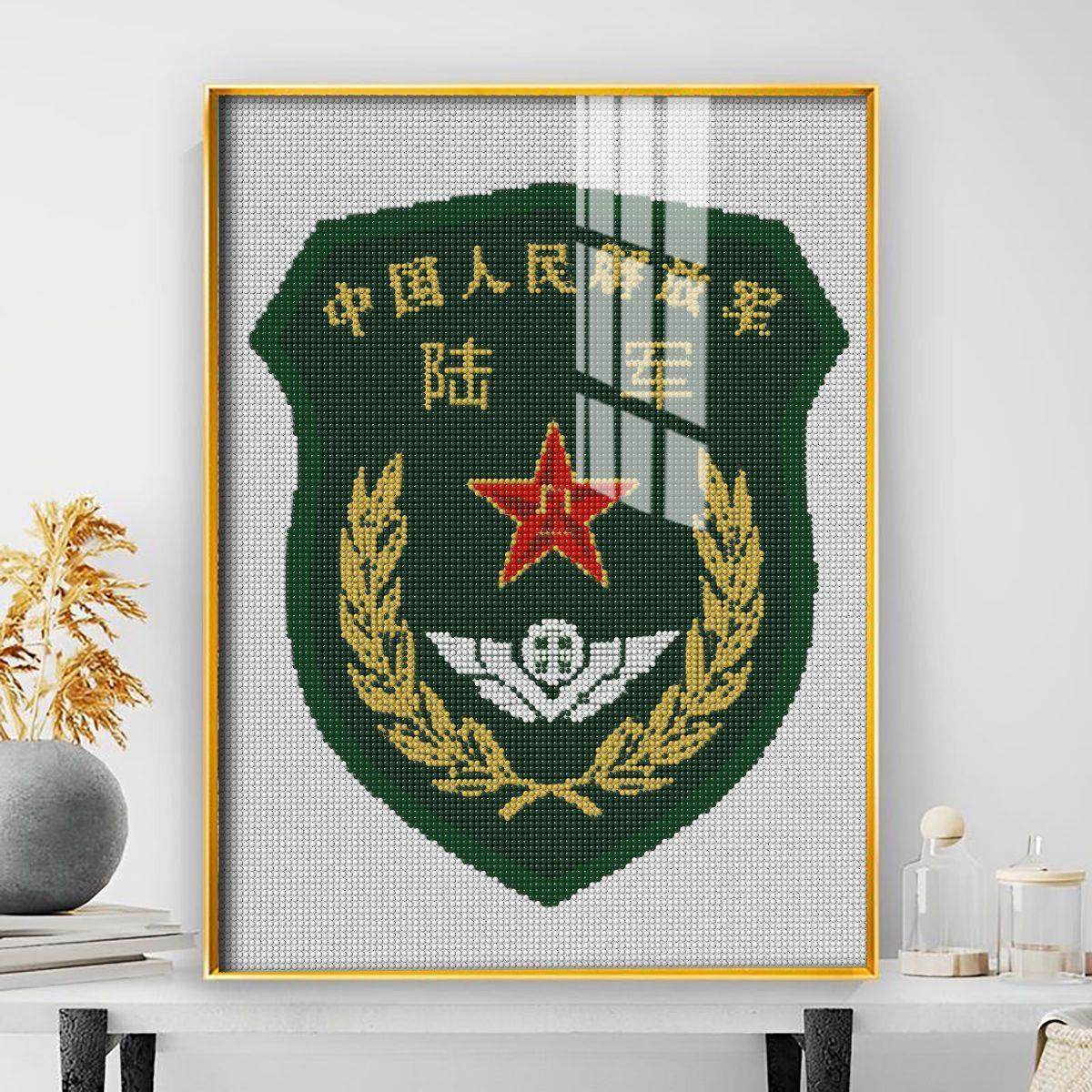 武警臂章钻石画钻石贴画手工diy带框礼物装饰画送男友满钻军人,玩具/童车/益智/积木/模型,手工创意粘贴类,淘宝优惠券,粉丝福利购,淘宝优惠卷