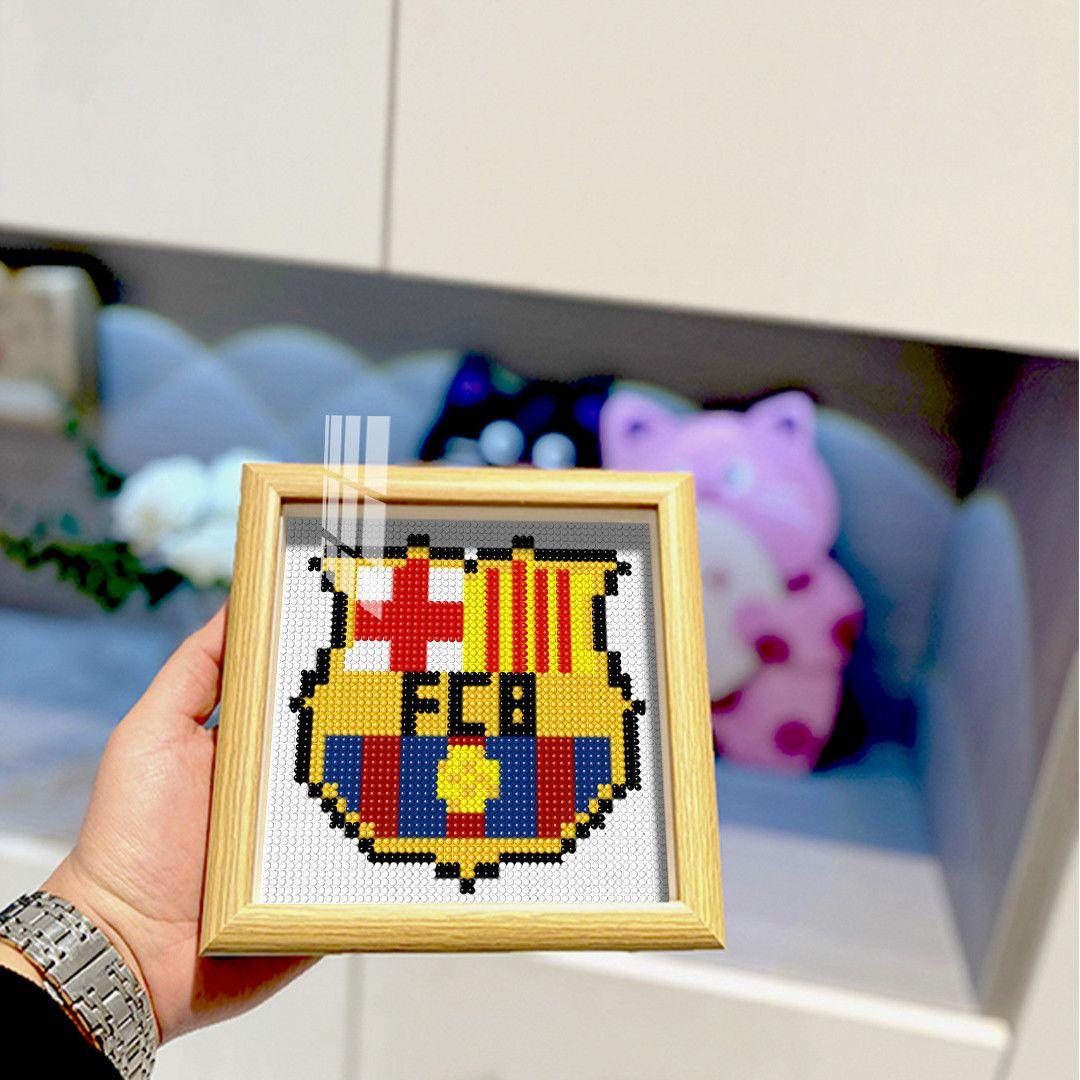 巴塞罗那钻石画贴满足球队