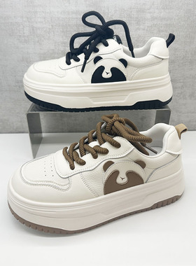 COMELY康莉女鞋2024春款专柜正品圆头厚底增高休闲小白鞋KBH41156