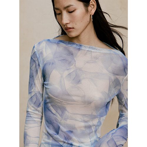 半透视不规则设计感上衣