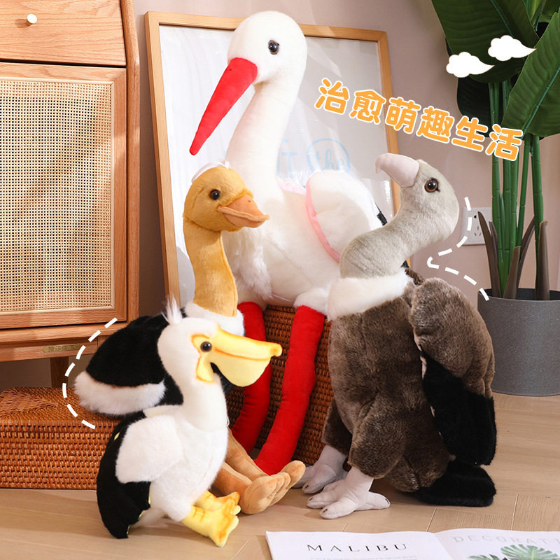 日本仿真鸟类公仔毛绒玩具动物玩偶动物园留念礼物景区摆件布娃娃