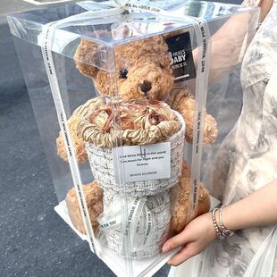 日本品质礼物小熊玩偶公仔永生玫瑰花束生日情人节送闺蜜同学女生
