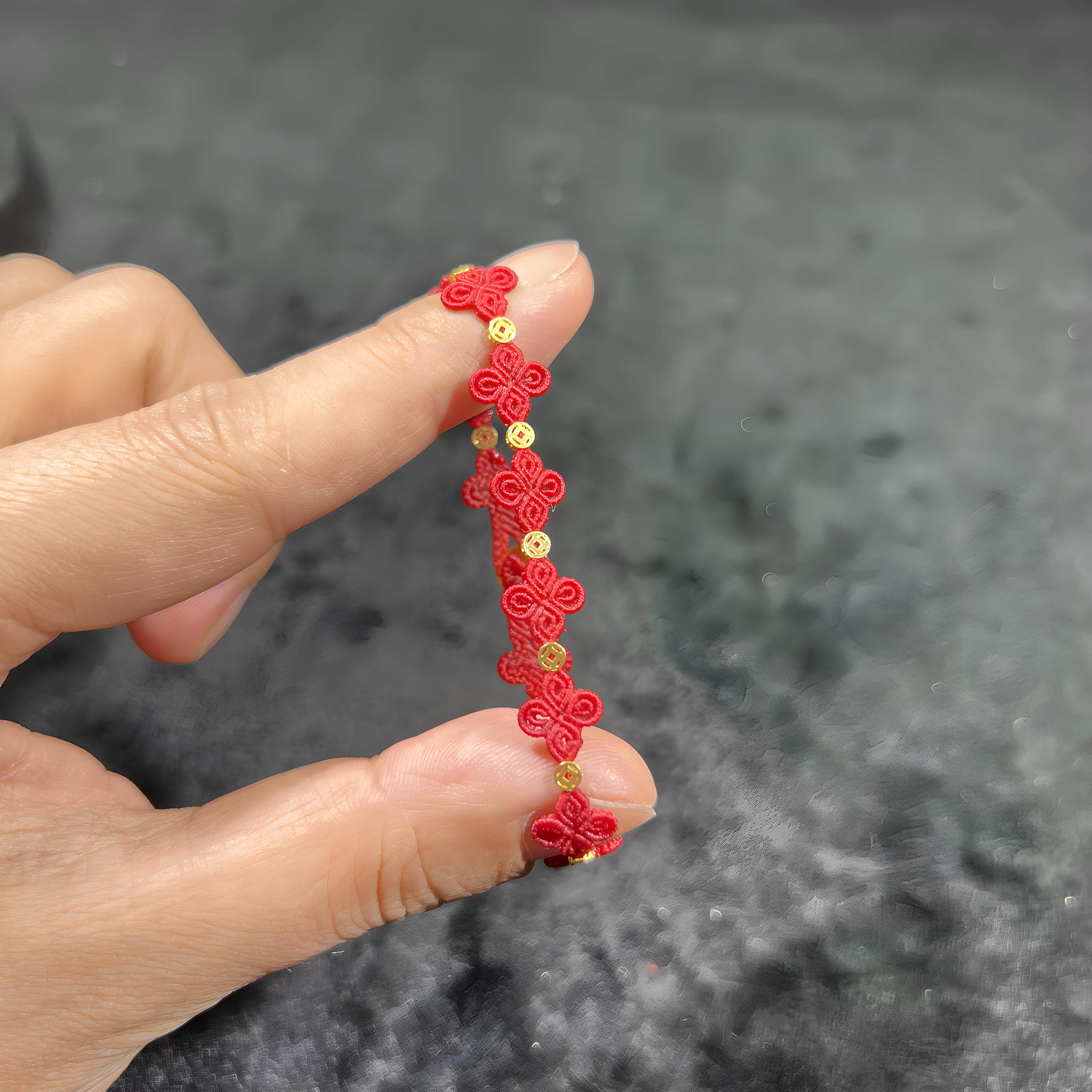 18K金钱黄财神中国结国风本命蛇年红绳手链蜡绳编织2025太岁男女,珠宝/钻石/翡翠,手饰,淘宝优惠券,粉丝福利购,淘宝优惠卷