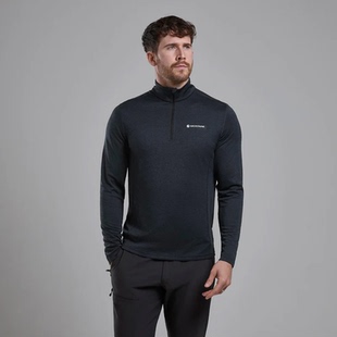 Montane Dart Zip男款户外吸湿排汗保暖透气抑菌半拉链长袖
