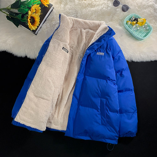 双面穿羊羔毛宽松外套