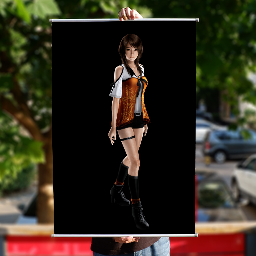 零濡鸦之巫女游戏周边海报重制版布制挂画通用金属挂轴不来方夕莉