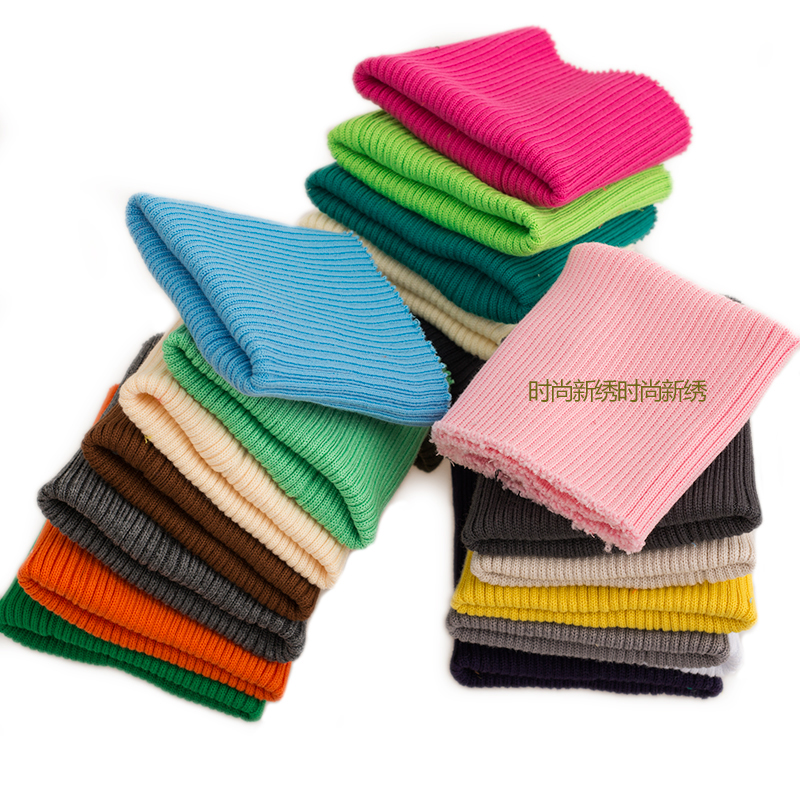 成品针织螺纹弹力辅料涤纶裤脚口