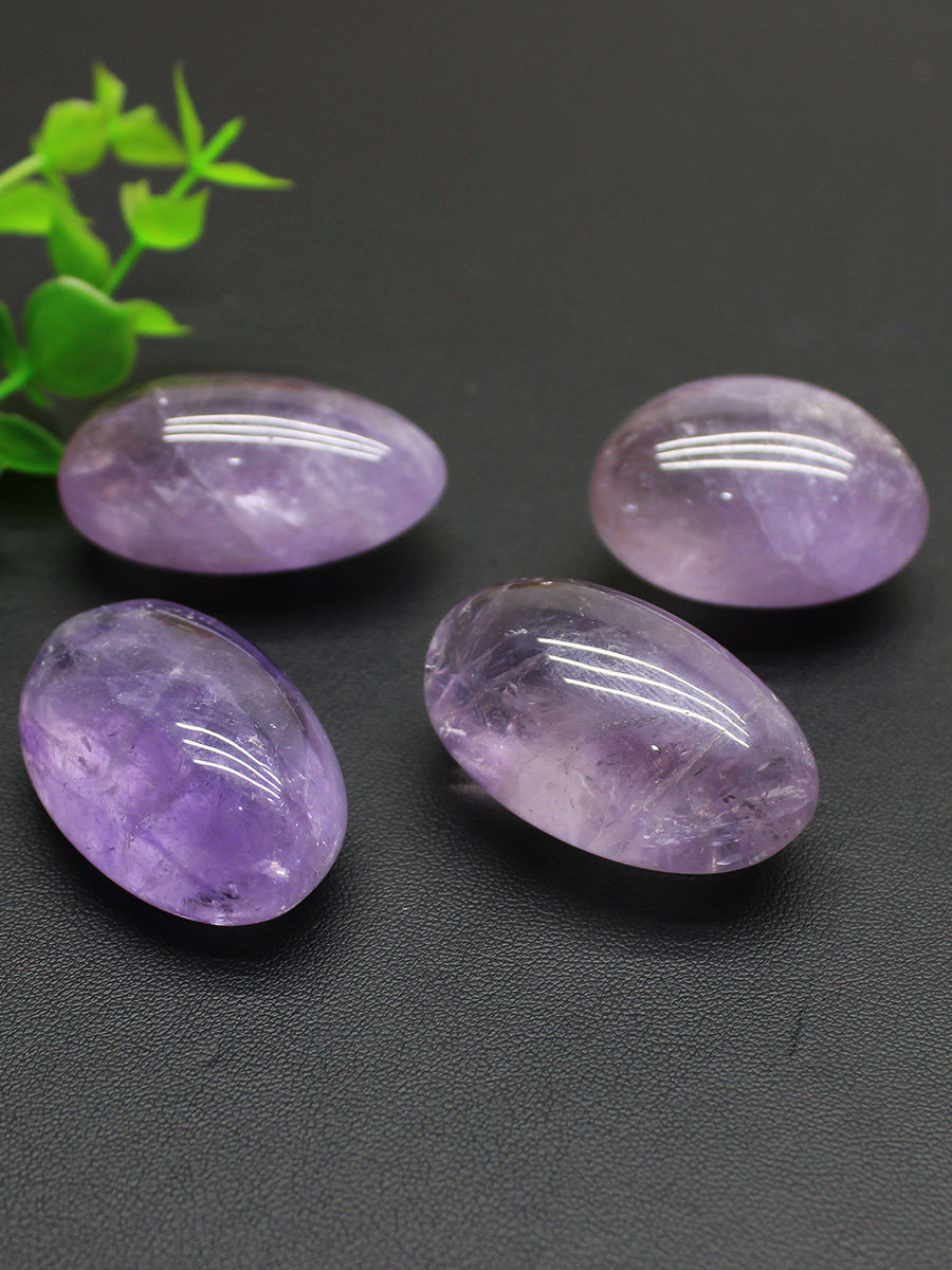 YI JINGYUAN 천연 자수정 원석 대형 입자 타원형 공중제비 돌 스크랩 수조 돌 장식 조경 보석 머리