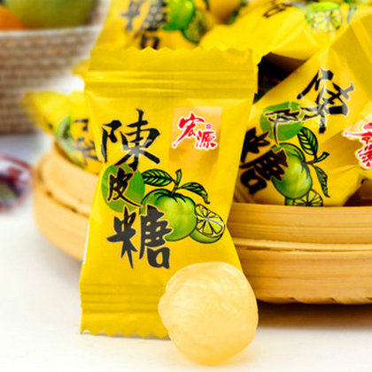 特惠装 广东宏源陈皮糖话梅什锦白桃水果硬糖果正品零食小粒橙皮