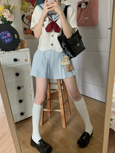 水色基础款 花见森原创 水手服 校供春夏款 JK制服裙短袖 盛夏 正版