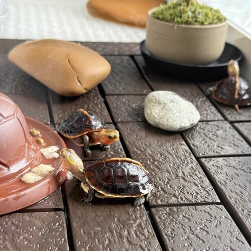 黄缘龟专用紫砂粗陶手工砖