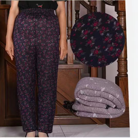 冬季老太太三层加厚驼绒棉裤女裤