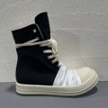 White Pleated Canvas High Top