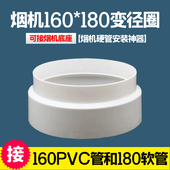 油烟机出风口180mm变160PVC管变径圈排烟管排风软管厨房转换接头