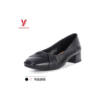 意尔康真皮防滑单鞋感2026251DA27321Y春季新款浅口设计舒适女鞋