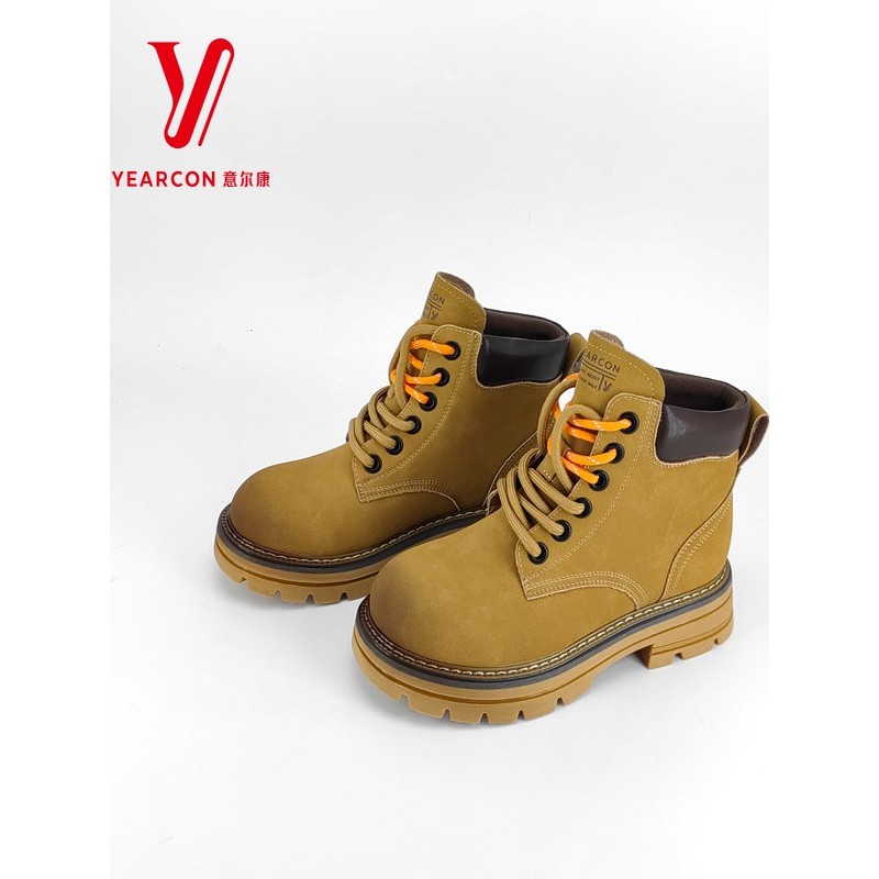 意尔康新款靴马丁舒适时尚2025女鞋加绒S792ZZM490382冬季年潮流