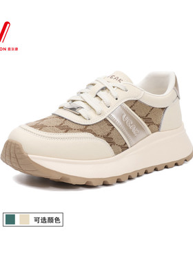 意尔康女鞋2025春夏新款布面厚底轻便时尚百搭脏脏鞋5481AD11364Y