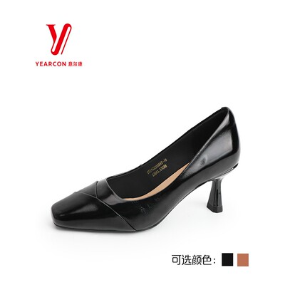 意尔康女鞋2025秋季新款真皮细高跟单鞋时尚百搭皮鞋5551GA30889Y