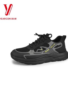 意尔康休闲鞋百搭秋季运动鞋网面男2025男鞋新款5531AE57861U厚底