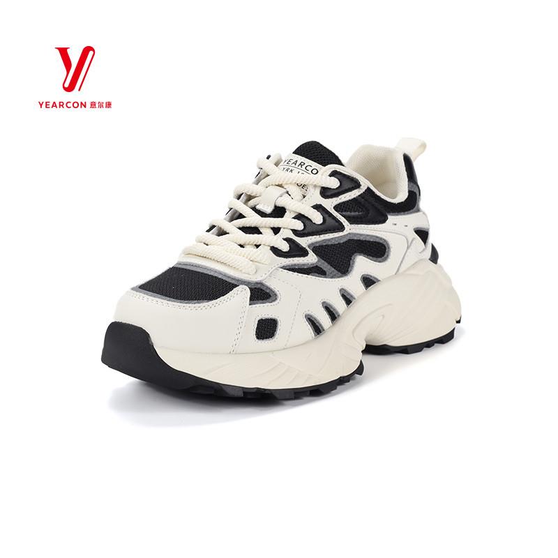 意尔康女鞋2025春夏新款网面透气厚底舒适运动休闲鞋S182ZD48795Y