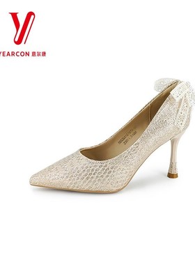 意尔康脚秋季不累新款5552GA12797U女高跟鞋绝美女鞋单鞋2025新娘